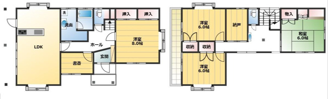 【間取り】 | 熊本市北区清水本町 | ※現況優先！☆3F・屋根裏部屋7帖と収納があります！☆