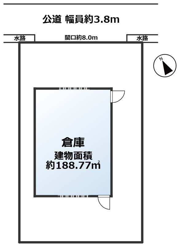 高島市新旭町深溝中古倉庫の間取り