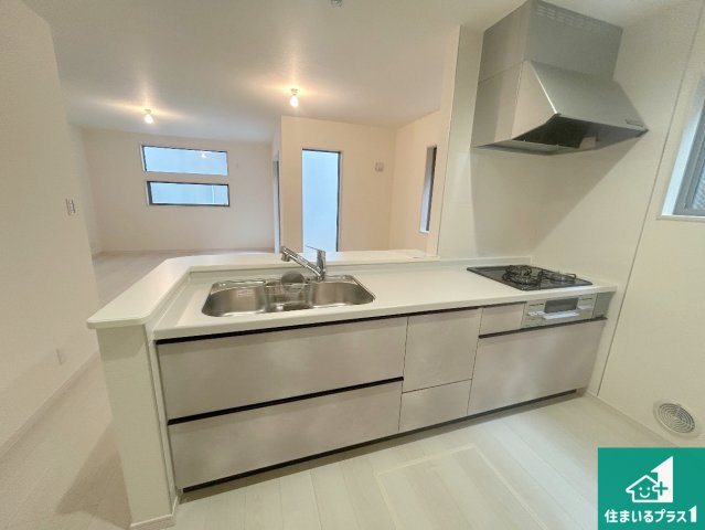 大阪市生野区田島　新築一戸建ての外観|周辺は落ち着いた街並みの住宅地！子育てがしやすい住環境です！まだ未完成ですが、現地でしかわからない事もございます。是非一度ご覧ください。