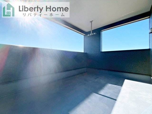 筑西市井上第1　新築戸建　2号棟のバルコニー