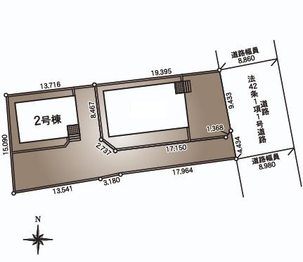 筑西市井上第1　新築戸建　2号棟の区画図