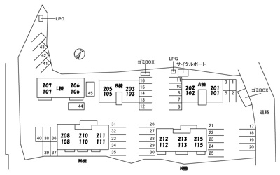 【区画図】 | メゾンスカイヒルズ　B棟