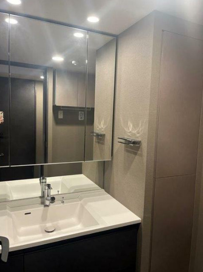 ブランシエスタ目黒中央町　新築　ペット相談　フィットネスルーム　ワークラウンジの洗面所