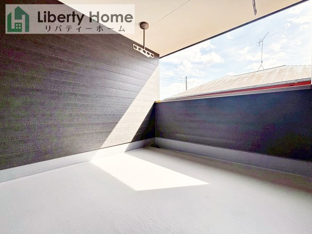 笠間市吉岡第1　新築戸建のバルコニー