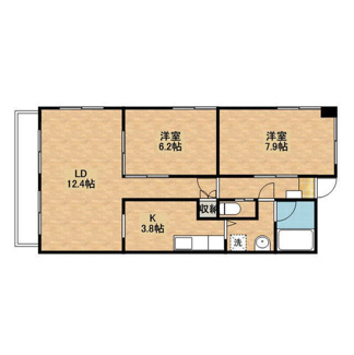 【間取り】 | 三向ハイツ元今泉