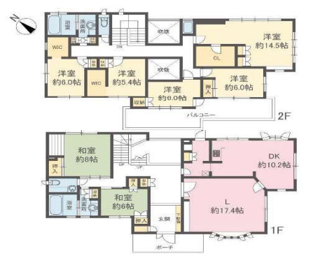 鎌倉市津　中古戸建の間取り