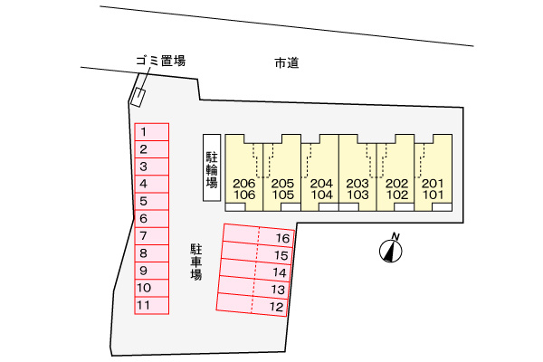 メゾンライフの区画図