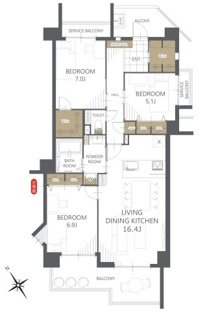 【間取り】グランドハイツミュウゼ1er 