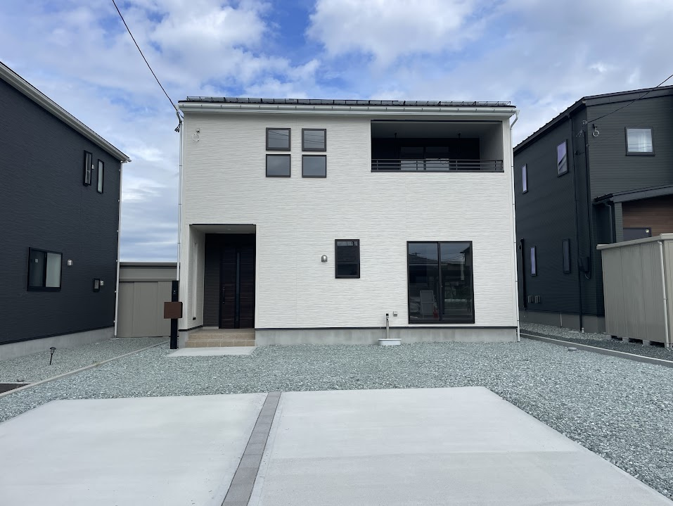 東根市六田3期【新築建売住宅】1号棟|現地外観写真。ご予約受付中！