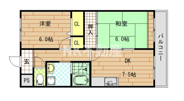 【間取り】 | 吉鴻ハイネスⅢ（鴻池新田賃貸） | 間取りです