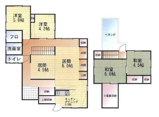 和歌山市島橋東ノ丁・中古戸建・54713の間取り