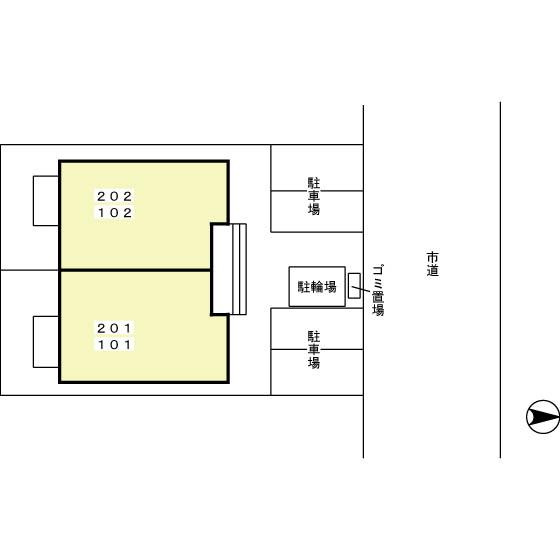 ヴィラ　ウィスタリアの区画図