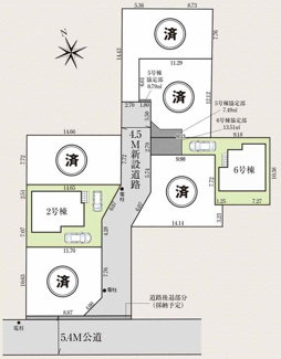 【区画図】 | 【仲介手数料無料！！】府中市多磨町2丁目　新築戸建て（全7棟）6号棟　4990万円