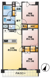 【間取り】 | パークホームズつつじヶ丘