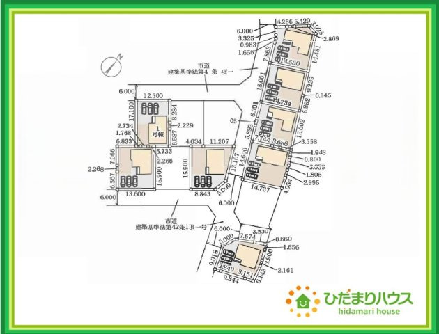 いわき市平泉崎第8　新築戸建　1号棟の区画図|ご家族でお車に乗る方に！駐車場3台分あります！