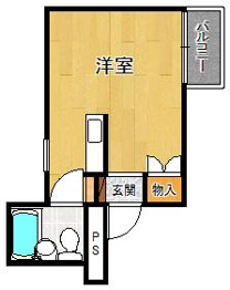 ハイツ甲東パート2の間取り