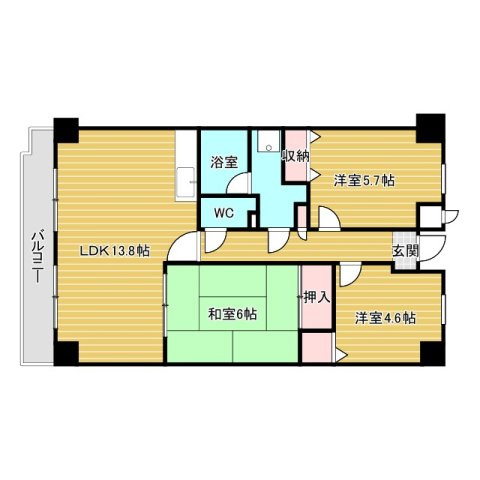 プランドール桃山の間取り