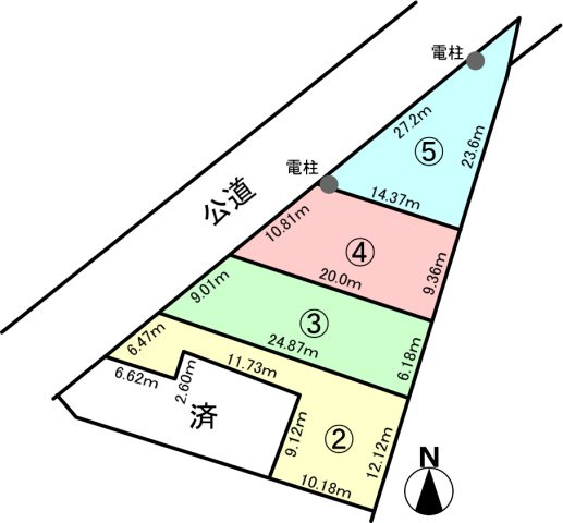 碧南市天王町６丁目の区画図
