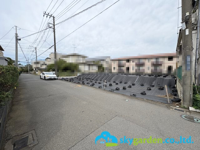 藤沢市鵠沼藤が谷4丁目　土地　全3区画 G 区画の前面道路含む現地写真