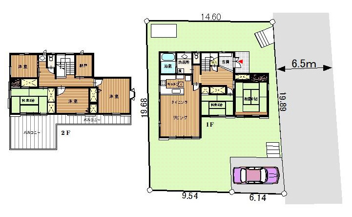 小田原市高田　中古戸建の間取り