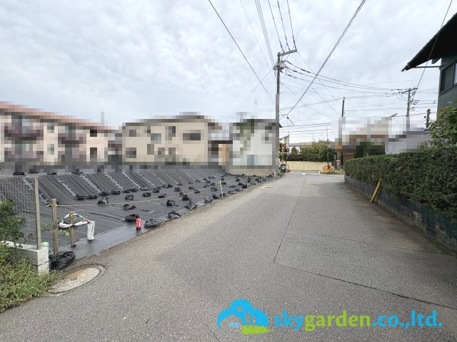 藤沢市鵠沼藤が谷4丁目　土地　全3区画B区画の前面道路含む現地写真