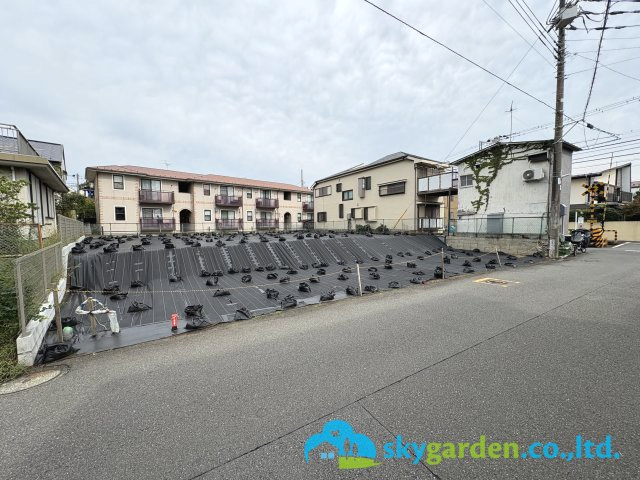 藤沢市鵠沼藤が谷4丁目　土地　全3区画C区画の前面道路含む現地写真|令和7年10月23日撮影