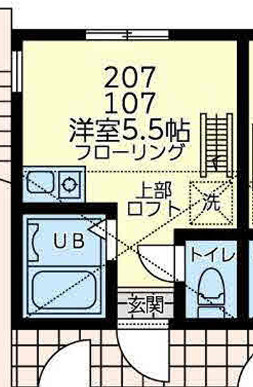 横浜市西区西戸部町３丁目のアパートの間取り