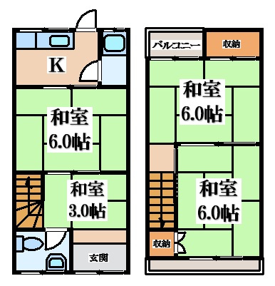 【間取り】 | 今町２丁目貸家