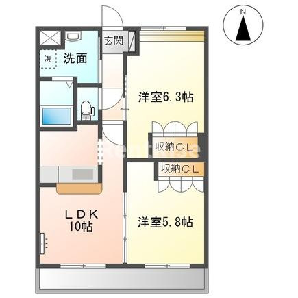 パピヨンの間取り|間取図