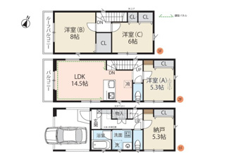 【間取り】 | さいたま市浦和区駒場１丁目（全５棟） | 【３号棟】