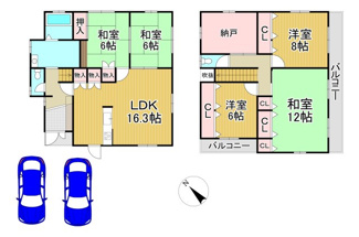 【間取り】 | 川西市湯山台2丁目　中古一戸建て