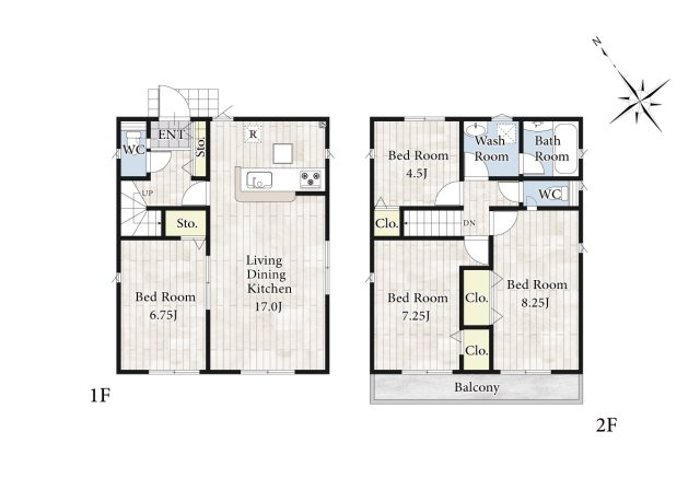 【間取り】 | 開放感のある、閑静な住宅街に位置しています。
見学・ご相談等、お気軽にご連絡下さい。