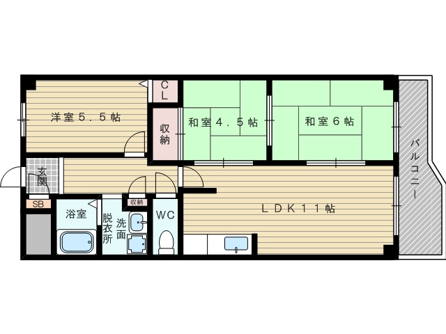 3LDKのお部屋です
