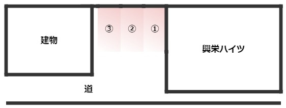 興栄ハイツ駐車場の間取り