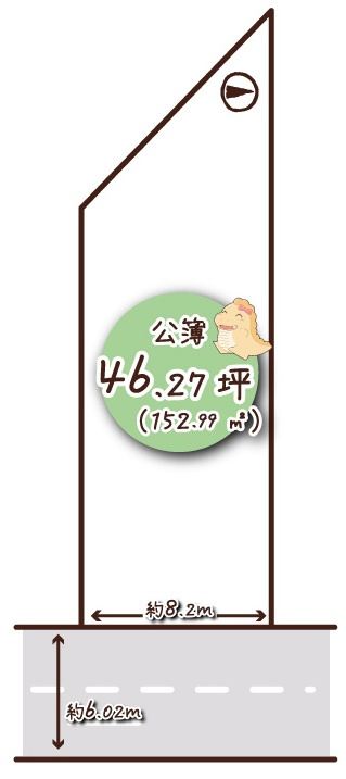 深草大亀谷万帖敷町　建築条件無土地の土地図