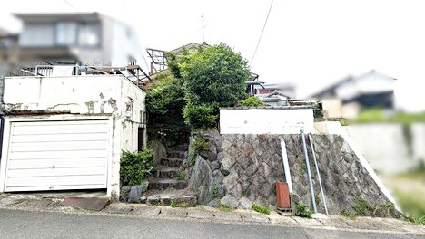 深草大亀谷万帖敷町　建築条件無土地の前面道路含む現地写真