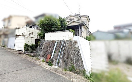 深草大亀谷万帖敷町　建築条件無土地の前面道路含む現地写真