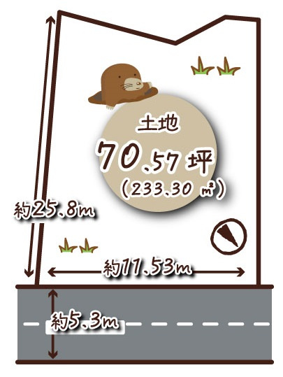 桃山町遠山　建築条件無土地の土地図