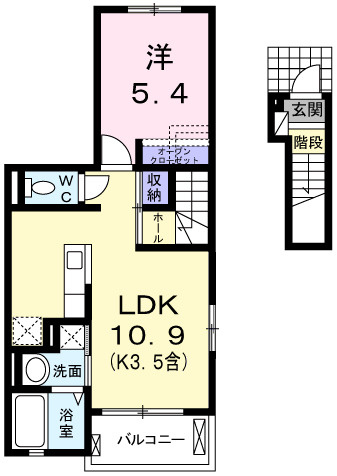 ラフレシール あきる野の間取り