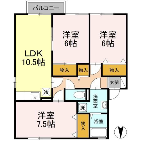 ルミエール A棟の間取り