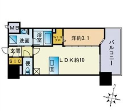 アクロス天神セントラルグローの間取り
