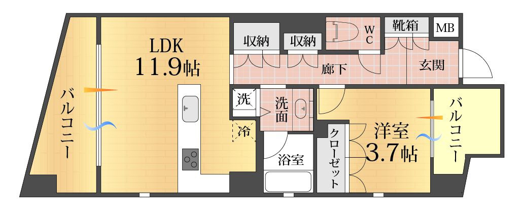 赤坂ラテの間取り