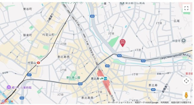 ★仲介手数料無料★マンション広尾台（耐震改修済建築物）の地図