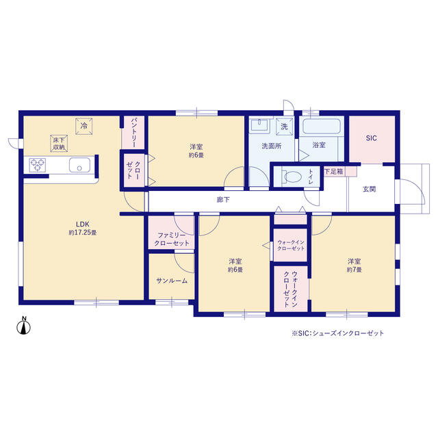 グラファーレ下野市仁良川２期　新築一戸建ての間取り