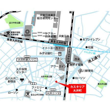 カスタリア大井町の地図