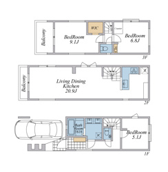 【間取り】 | ご自宅から現地まで、当社スタッフがお車にて、「お迎え・お送り」をしております。ぜひお気軽にお問い合わせくださいませ♪