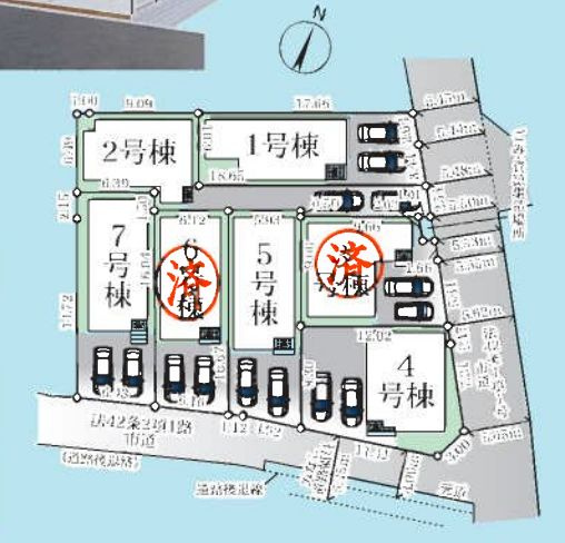 中央区上溝7丁目新築戸建て　5号棟の区画図|区画図「中央区上溝7丁目新築戸建て」