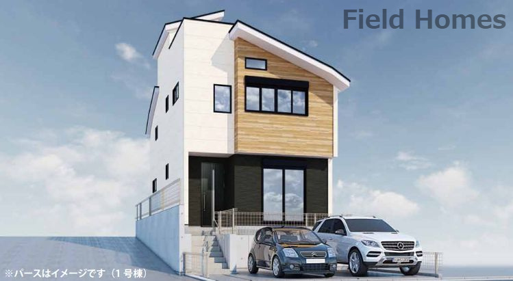 茅ヶ崎市平和町新築戸建て　1期1号棟の外観|外観イメージ「茅ヶ崎市平和町新築戸建て　１号棟」