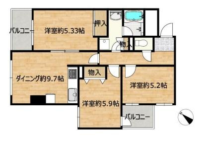 コスモ前橋昭和町の間取り