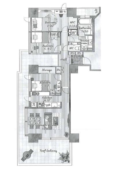 シティタワー前橋千代田町の間取り
